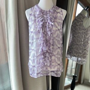 Thomas Wylde Sheer Purple Butterfly Blouse 🦋